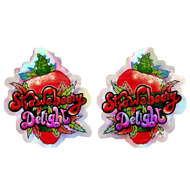 1g -3.5g Shape Zipper Bags Hologram Laser Bags Packaging Small Pouches