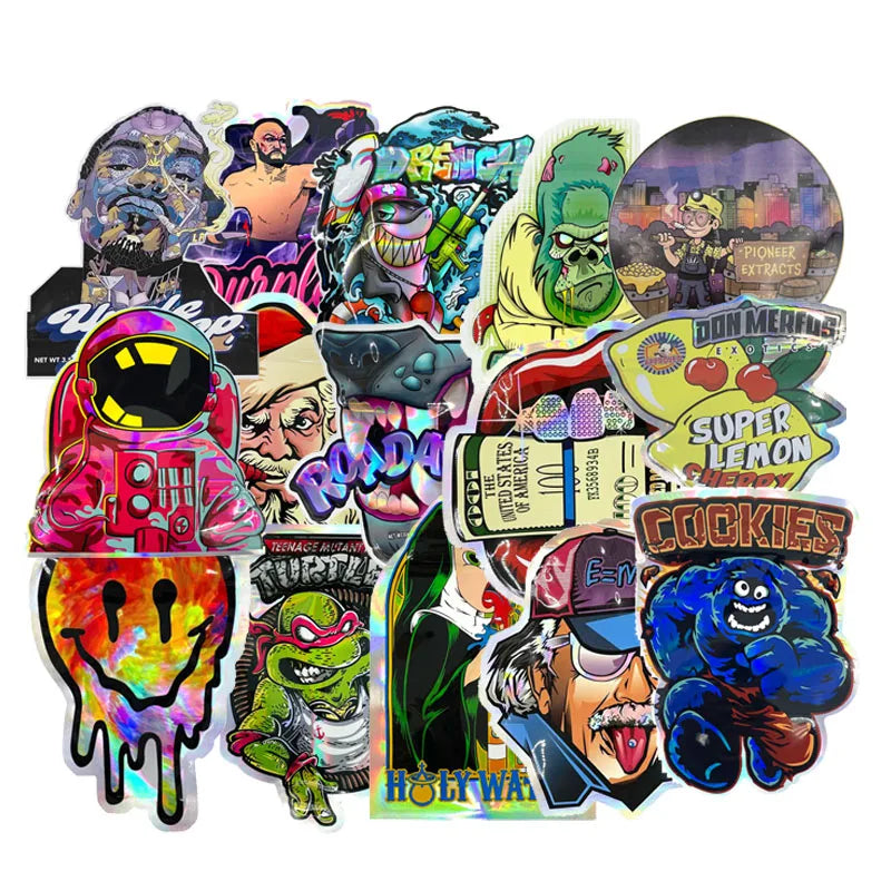 Die Cut Irregular Special Shaped Resealable Zipper Plastic Ziplock Mylar Bags 3.5g Smell-proof  Heat Seal Flower Packaging Pouch