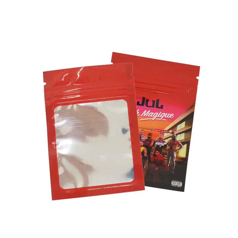 Edible Candy Gummies Packaging Mylar Bag Clear Window Food Storage Empty Container Aluminum Foil Smell-proof Mini Plastic Pouch