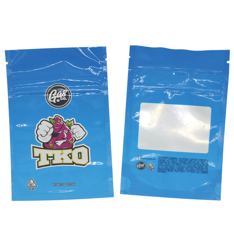 100 pcs GAS 3.5g Smell proof hemp Flower CBD Edibles Gummy Candy Cookies Packaging Child Resistant Exit Bag Zip Lock Mylar Pouch