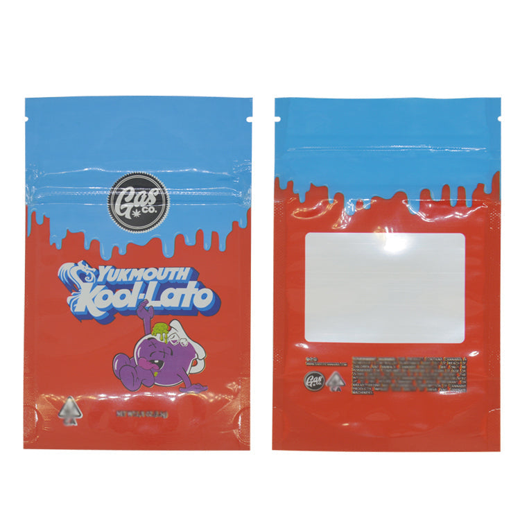 100 pcs GAS 3.5g Smell proof hemp Flower CBD Edibles Gummy Candy Cookies Packaging Child Resistant Exit Bag Zip Lock Mylar Pouch