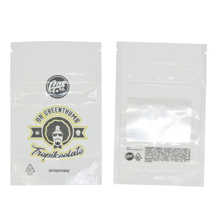 100 pcs GAS 3.5g Smell proof hemp Flower CBD Edibles Gummy Candy Cookies Packaging Child Resistant Exit Bag Zip Lock Mylar Pouch
