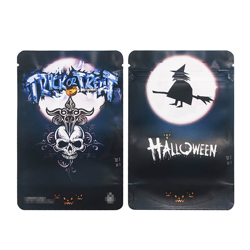 3.5g Halloween Party Use Bag Plastic Zipper Pouch Foil Bags Flavor Herb Flower Dry Tobacco Retail Bags
