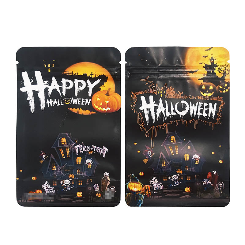 3.5g Halloween Party Use Bag Plastic Zipper Pouch Foil Bags Flavor Herb Flower Dry Tobacco Retail Bags
