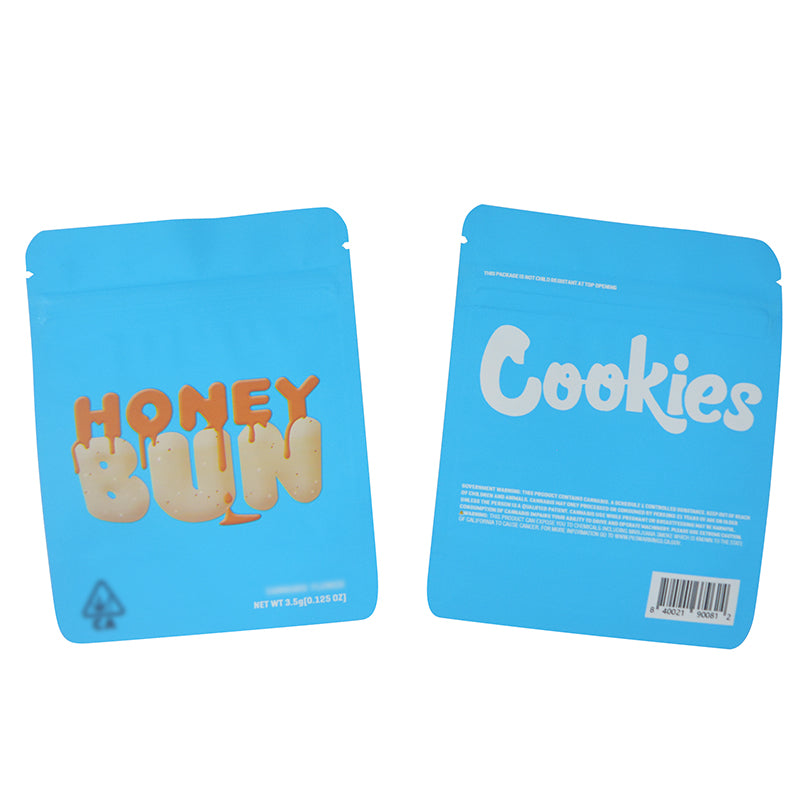 3.5g Cookies 100 PCS Soft PET Zipper Bags 3.5g Smell Proof Retail Bag Package Packaging North America