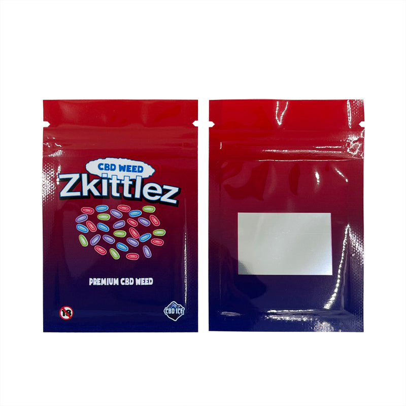 Small Size 6x9cm Candy Zipper Pouch With Clear Window Sample Bag Plastic Packaging