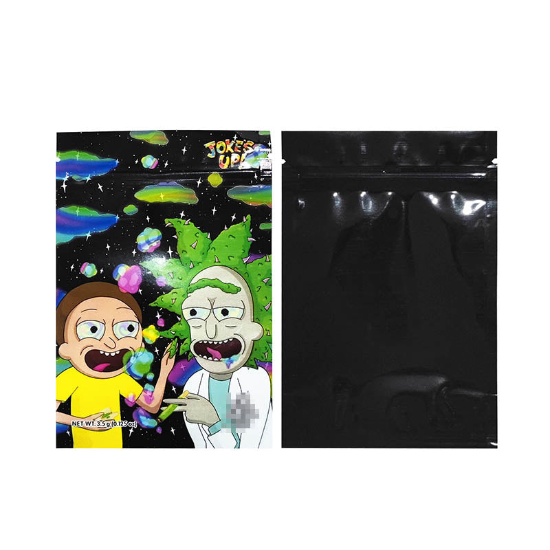 JOKES UP 10x15+3cm Zipper Bags For 3.5g Stand Up Ziplock Pouch 100 PCS