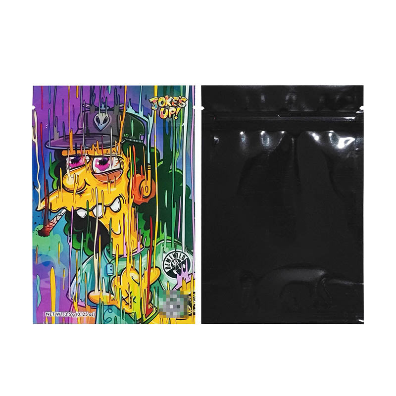JOKES UP 10x15+3cm Zipper Bags For 3.5g Stand Up Ziplock Pouch 100 PCS