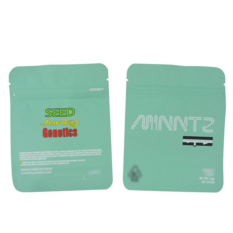 3.5g Cookies 100 PCS Soft PET Zipper Bags 3.5g Smell Proof Retail Bag Package Packaging North America