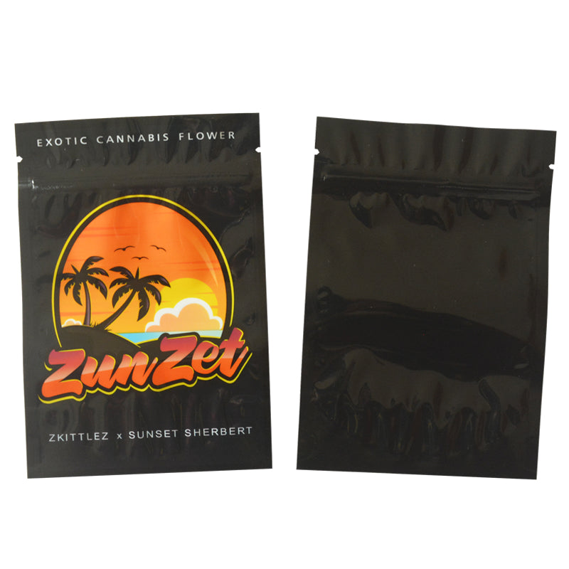 7g One Side Clear One Side Design Zipper Stand Up Hologram Pouch 100 pcs 100x150mm