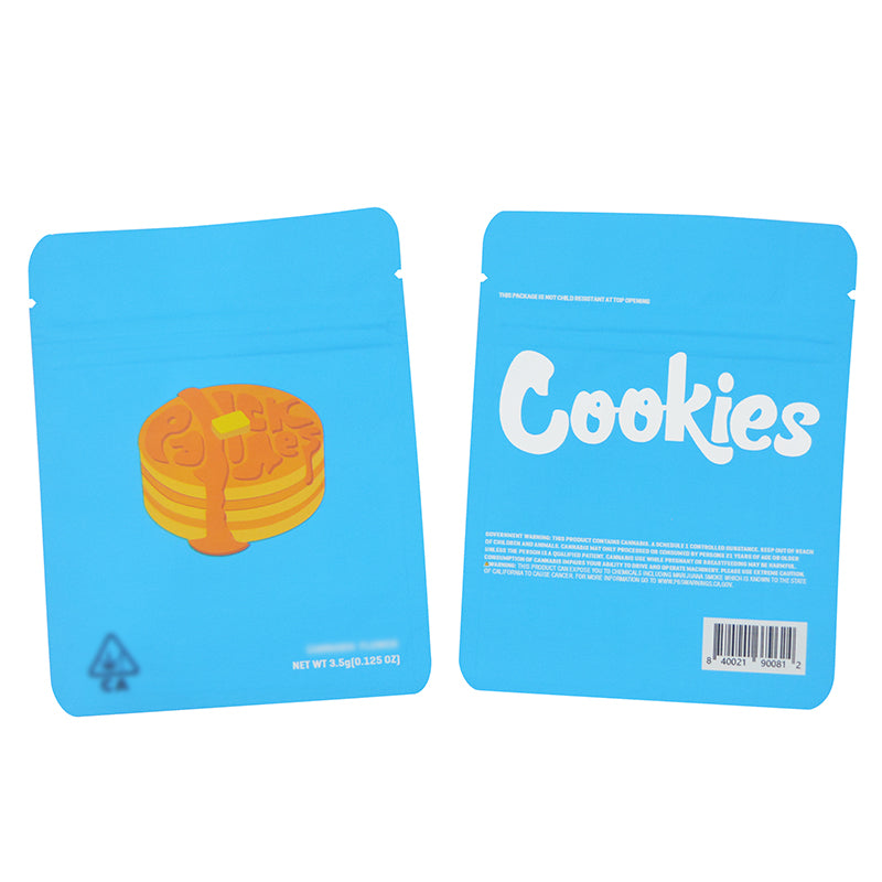 3.5g Cookies 100 PCS Soft PET Zipper Bags 3.5g Smell Proof Retail Bag Package Packaging North America