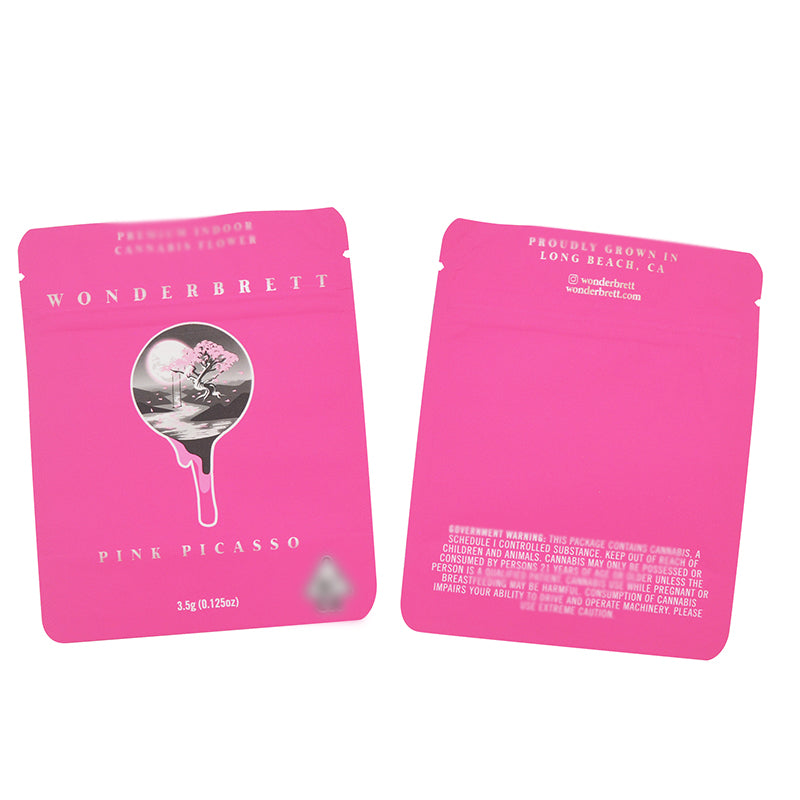 3.5g Cookies 100 PCS Soft PET Zipper Bags 3.5g Smell Proof Retail Bag Package Packaging North America