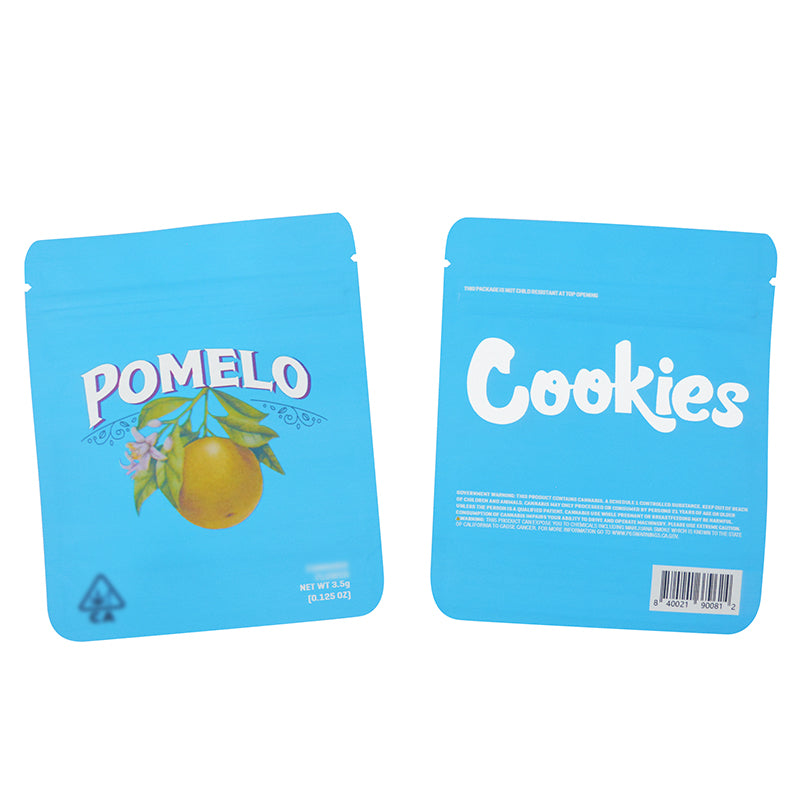3.5g Cookies 100 PCS Soft PET Zipper Bags 3.5g Smell Proof Retail Bag Package Packaging North America