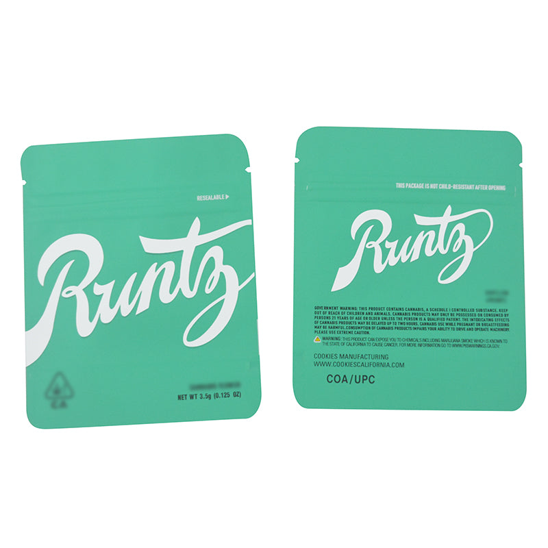 Runtz 1g-3.5g-28g Plastic Mylar Pouch Food Storage Bags Moisture Proof Bags Keep Aroma Pouch