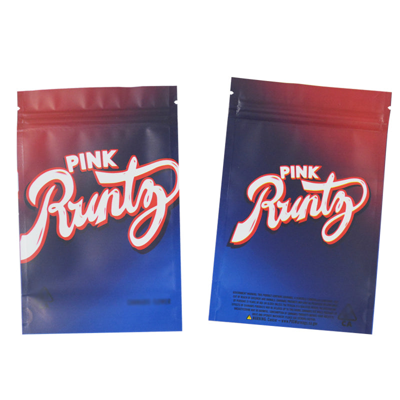 Runtz 1g-3.5g-28g Plastic Mylar Pouch Food Storage Bags Moisture Proof Bags Keep Aroma Pouch