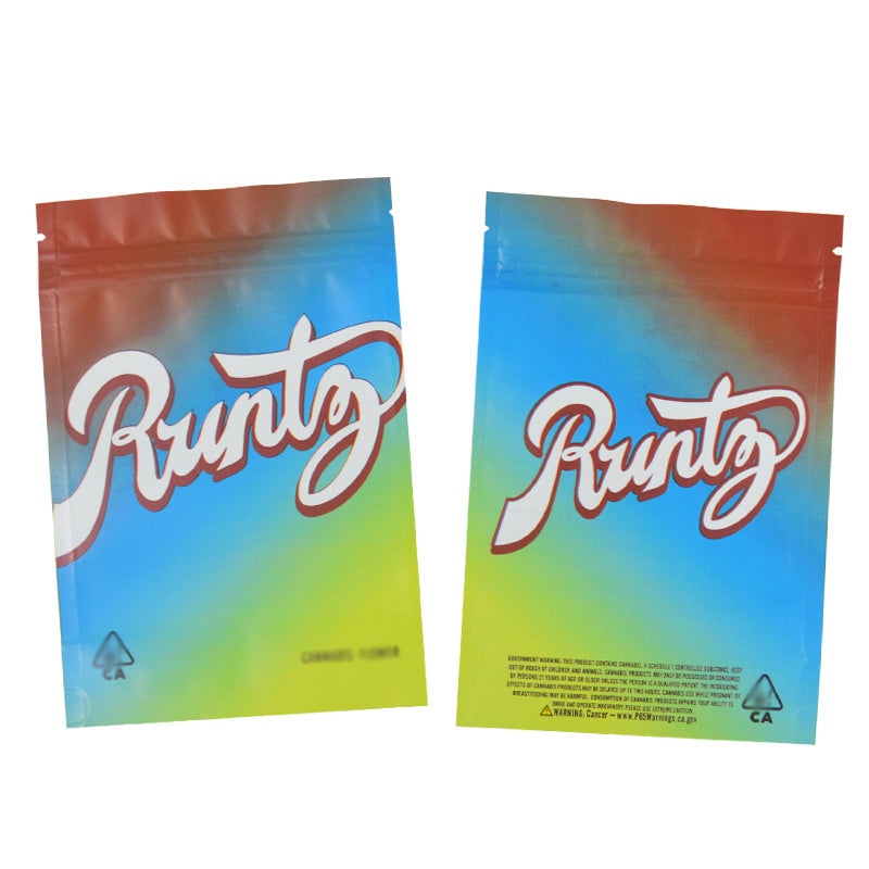 Runtz 1g-3.5g-28g Plastic Mylar Pouch Food Storage Bags Moisture Proof Bags Keep Aroma Pouch