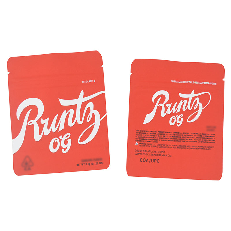 Runtz 1g-3.5g-28g Plastic Mylar Pouch Food Storage Bags Moisture Proof Bags Keep Aroma Pouch