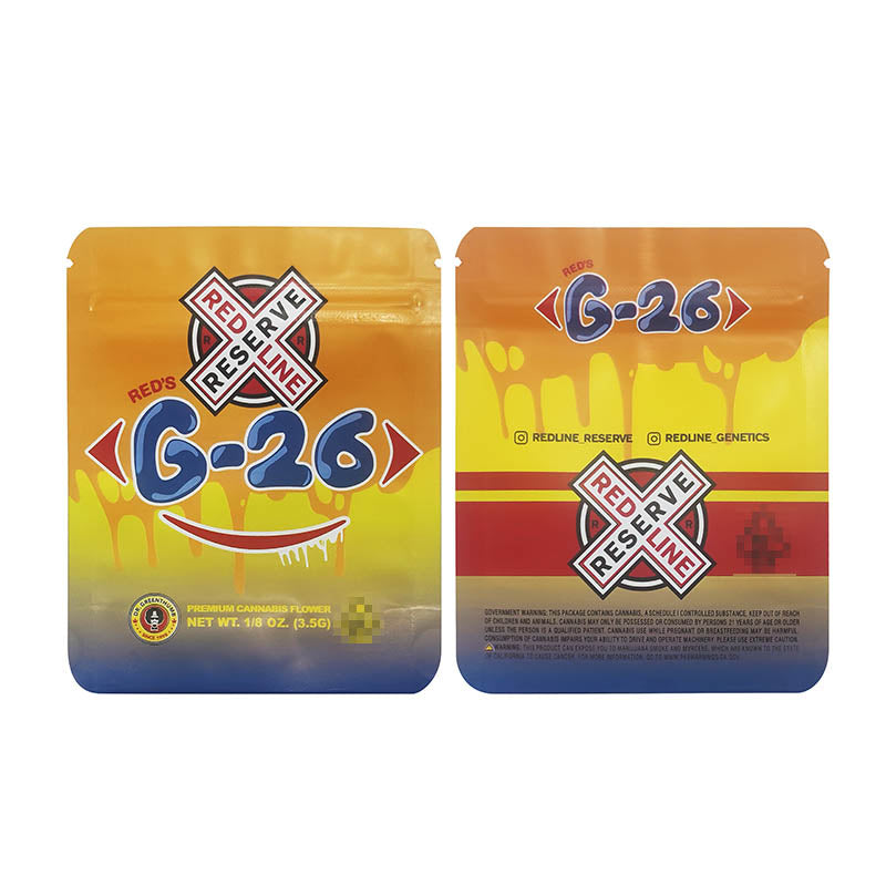 3.5g Cookies 100 PCS Soft PET Zipper Bags 3.5g Smell Proof Retail Bag Package Packaging North America