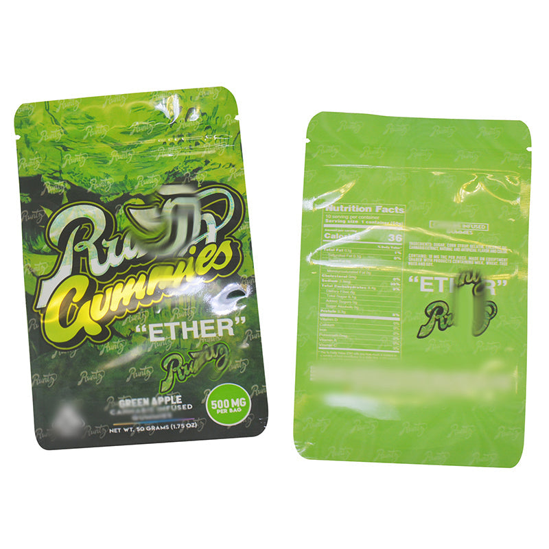 Runtz 1g-3.5g-28g Plastic Mylar Pouch Food Storage Bags Moisture Proof Bags Keep Aroma Pouch