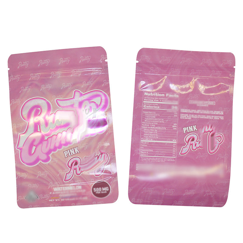 Runtz 1g-3.5g-28g Plastic Mylar Pouch Food Storage Bags Moisture Proof Bags Keep Aroma Pouch