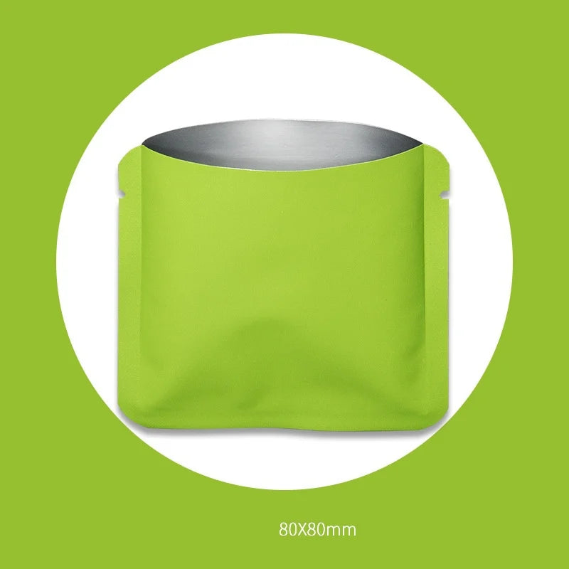 StoBag 100pcs Color Aluminum Foil Packaging Bag Small Plastic Sealing for Tea Coffee Powder Storage Pouch Portable Wholesale