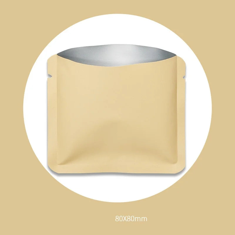 StoBag 100pcs Color Aluminum Foil Packaging Bag Small Plastic Sealing for Tea Coffee Powder Storage Pouch Portable Wholesale