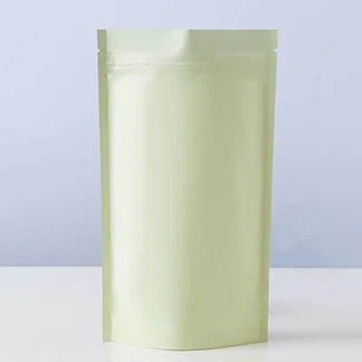 100pcs Heat Resistance Plastic Sealable Aluminum Foil Stand Up Food Goods Custom Tea Packaging Closure Mylar Storage Bags