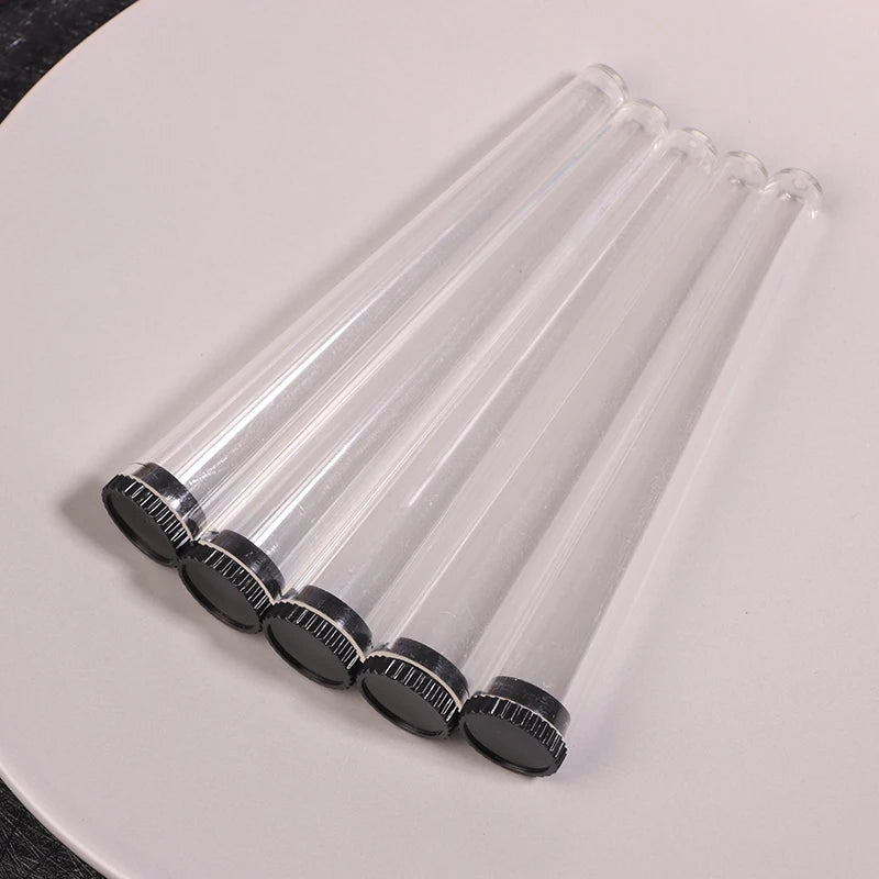 5pcs Plastic Tapered Cigarette Rolling Tube with Cap Paper Cigarette Moisture Resistant Sealed Storage Tube