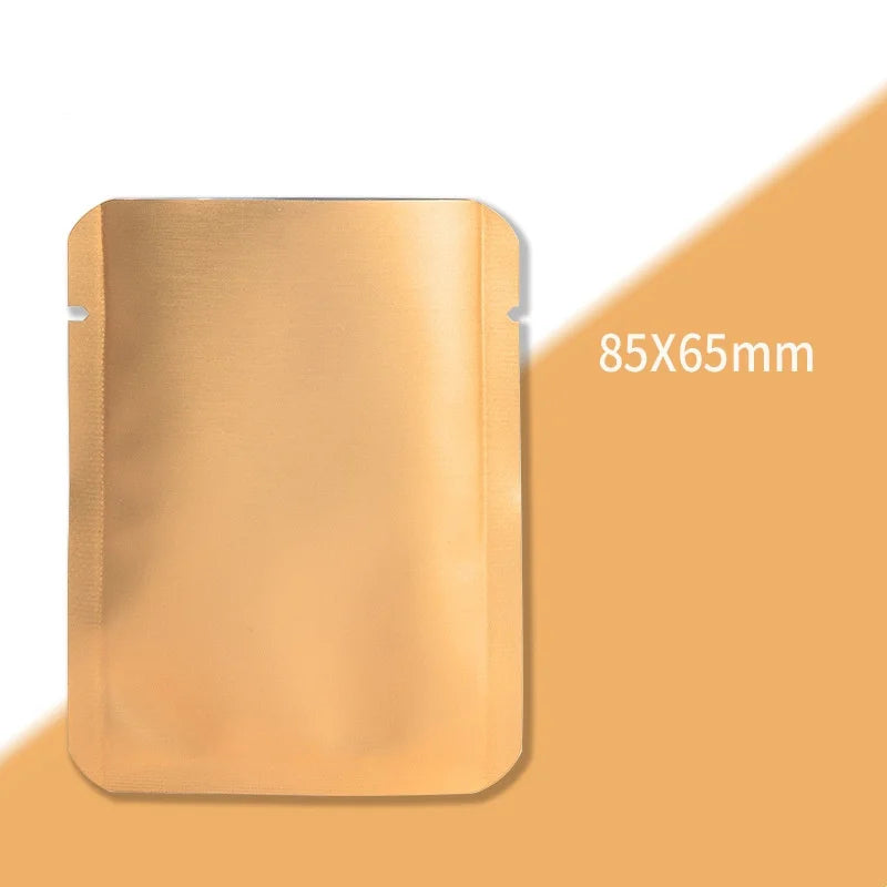 StoBag 100pcs Color Aluminum Foil Packaging Bag Small Plastic Sealing for Tea Coffee Powder Storage Pouch Portable Wholesale