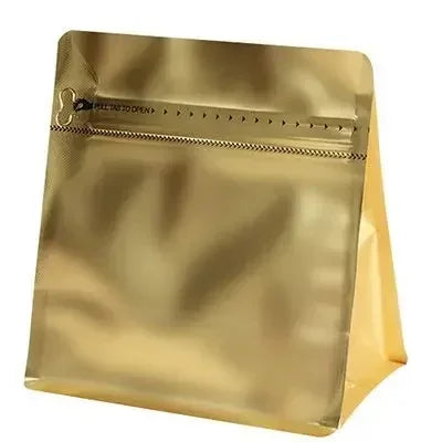50pcs Heat Sealable Matt Mylar Aluminum Foil Pouches Flat Bottom Ziplock Tea Ground Coffee Valve Packaging Bag 150g 250g 500g