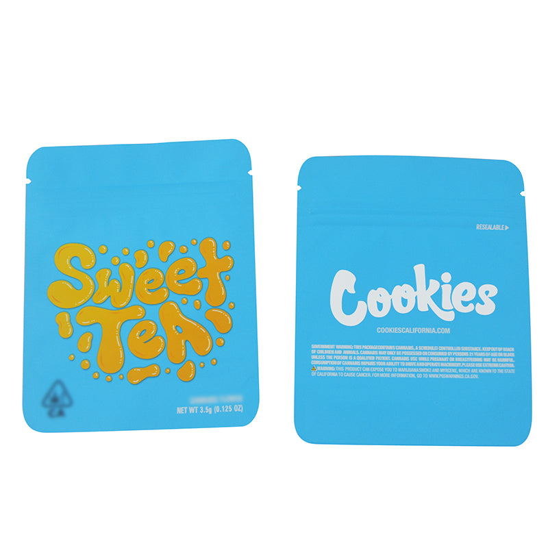 3.5g Cookies 100 PCS Soft PET Zipper Bags 3.5g Smell Proof Retail Bag Package Packaging North America