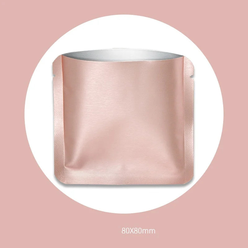 StoBag 100pcs Color Aluminum Foil Packaging Bag Small Plastic Sealing for Tea Coffee Powder Storage Pouch Portable Wholesale