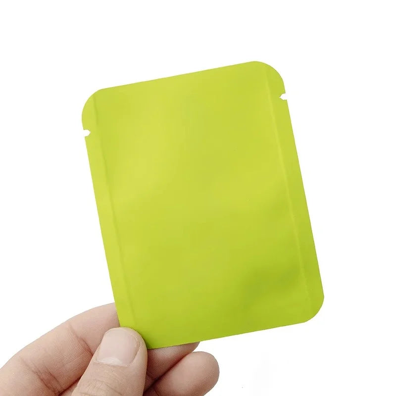 StoBag 100pcs Color Aluminum Foil Packaging Bag Small Plastic Sealing for Tea Coffee Powder Storage Pouch Portable Wholesale