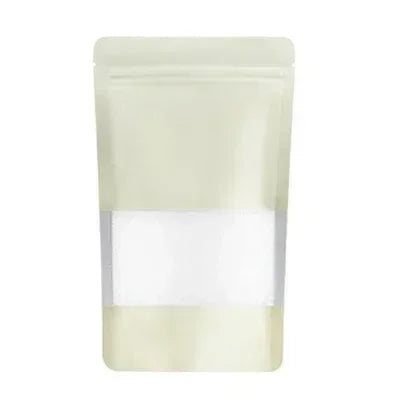100pcs Custom Silver Gold Clear Nut Snack Popcorn Stand Up Aluminum Foil Zip Lock Pouch Resealable Heat Seal Plastic Window Bag