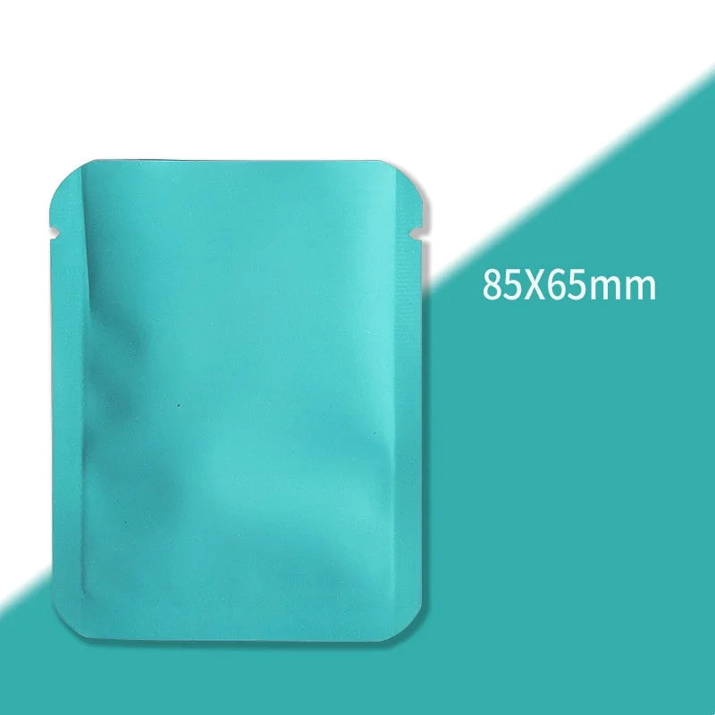 StoBag 100pcs Color Aluminum Foil Packaging Bag Small Plastic Sealing for Tea Coffee Powder Storage Pouch Portable Wholesale