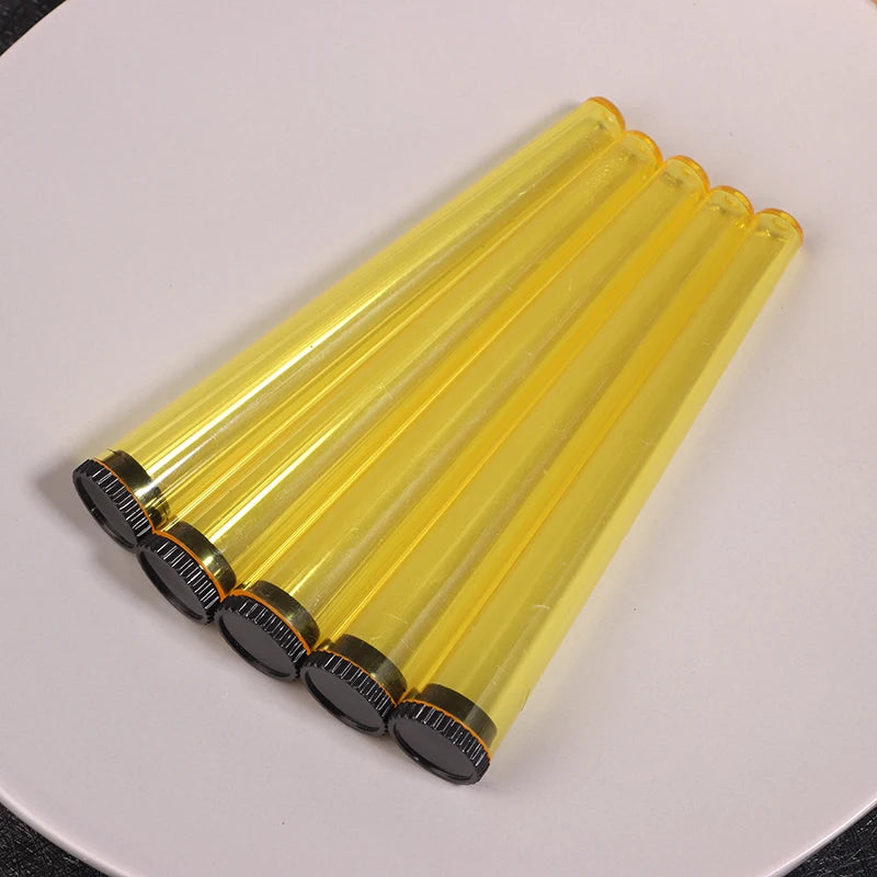 5pcs Plastic Tapered Cigarette Rolling Tube with Cap Paper Cigarette Moisture Resistant Sealed Storage Tube