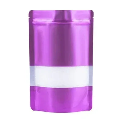 100pcs Custom Silver Gold Clear Nut Snack Popcorn Stand Up Aluminum Foil Zip Lock Pouch Resealable Heat Seal Plastic Window Bag