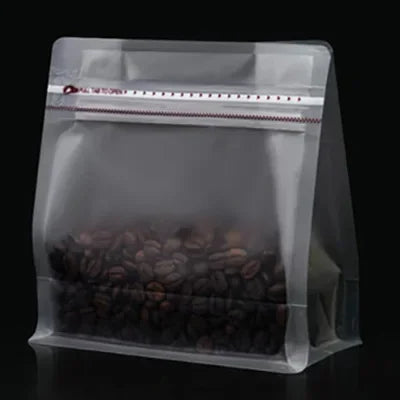 50pcs Heat Sealable Matt Mylar Aluminum Foil Pouches Flat Bottom Ziplock Tea Ground Coffee Valve Packaging Bag 150g 250g 500g