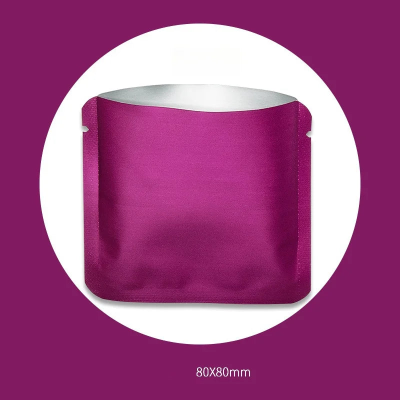 StoBag 100pcs Color Aluminum Foil Packaging Bag Small Plastic Sealing for Tea Coffee Powder Storage Pouch Portable Wholesale