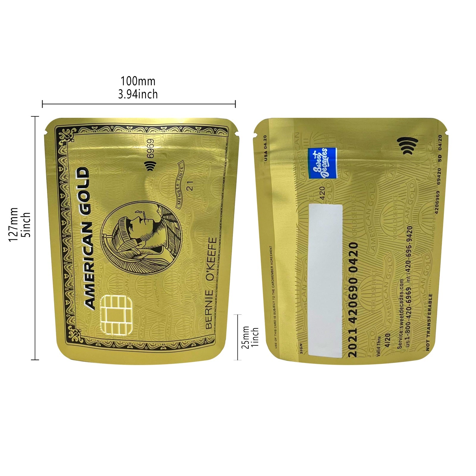3.5g Mylar Bags Smell proof Ziplock Bags Laser Hologram CBD small Pouch 3.5g 100 pcs Customized your logo