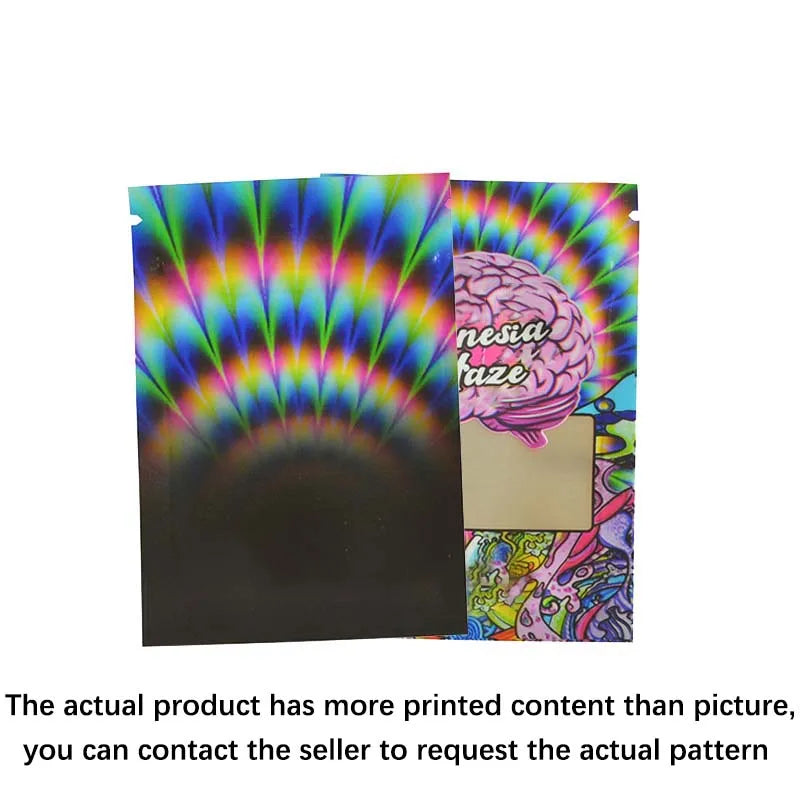 Wholesale 1g Edible Candy Packaging Mylar Bag Window Aluminum Foil Waterproof Plastic Pouches Cookie Spice Powder Ziplock Bags