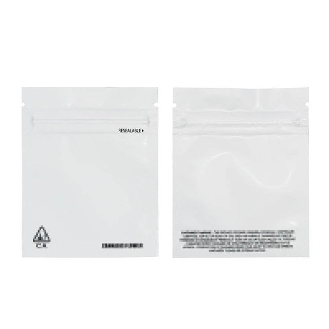 100 Pcs 1g-3.5g Colors California Mylar Resealable 3.5g Packaging Bag Zipper Pouches Customized Your Design