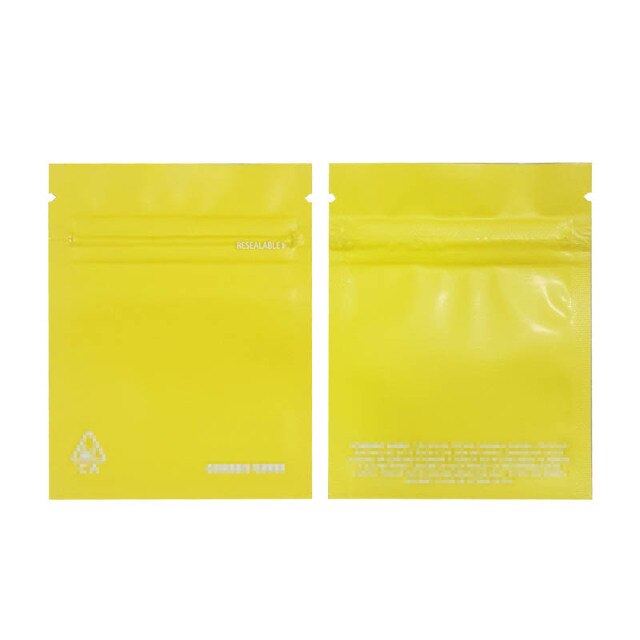 100 Pcs 1g-3.5g Colors California Mylar Resealable 3.5g Packaging Bag Zipper Pouches Customized Your Design