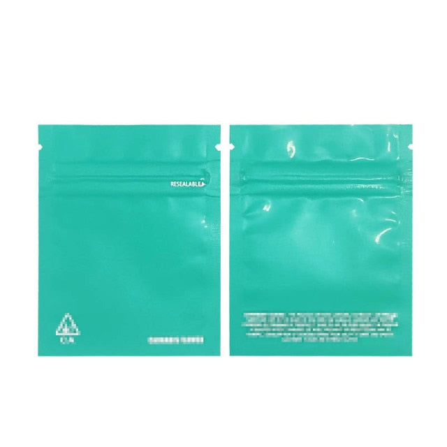 100 Pcs 1g-3.5g Colors California Mylar Resealable 3.5g Packaging Bag Zipper Pouches Customized Your Design