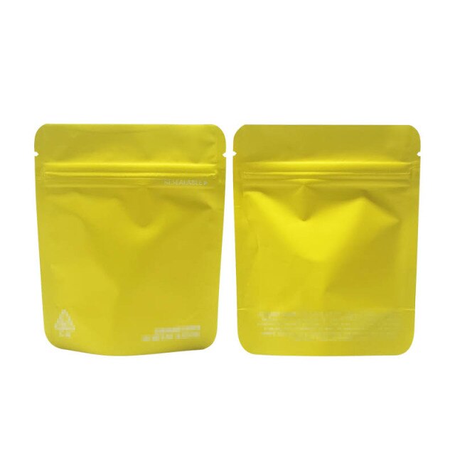 100 Pcs 1g-3.5g Colors California Mylar Resealable 3.5g Packaging Bag Zipper Pouches Customized Your Design