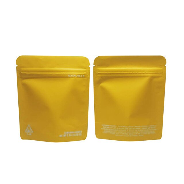 100 Pcs 1g-3.5g Colors California Mylar Resealable 3.5g Packaging Bag Zipper Pouches Customized Your Design