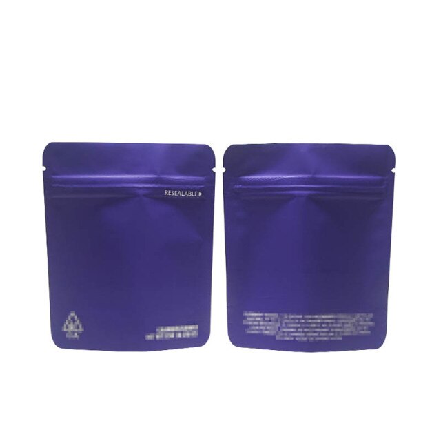 100 Pcs 1g-3.5g Colors California Mylar Resealable 3.5g Packaging Bag Zipper Pouches Customized Your Design