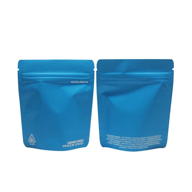 100 Pcs 1g-3.5g Colors California Mylar Resealable 3.5g Packaging Bag Zipper Pouches Customized Your Design