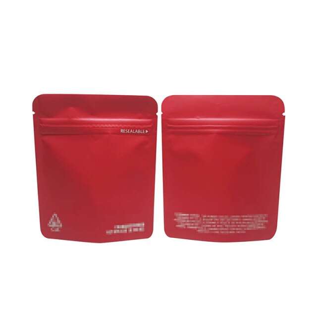 100 Pcs 1g-3.5g Colors California Mylar Resealable 3.5g Packaging Bag Zipper Pouches Customized Your Design