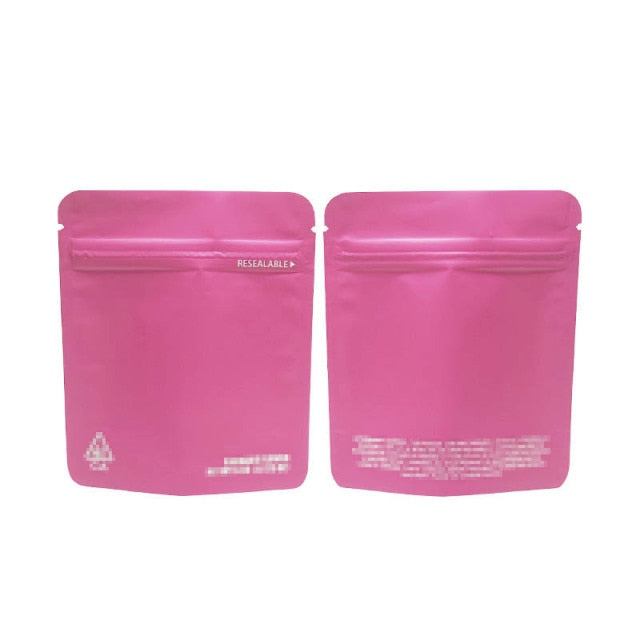 100 Pcs 1g-3.5g Colors California Mylar Resealable 3.5g Packaging Bag Zipper Pouches Customized Your Design